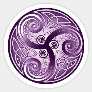 April Triskelion Violet Sticker